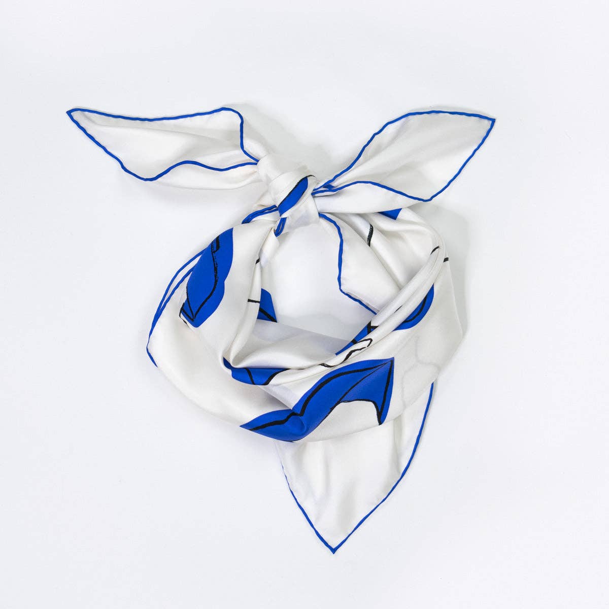 Still Life Pear Drawing 100% Silk Hand Printed Bandana Scarf