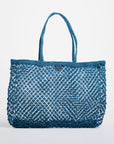Amara Large Jute Shopper Bag-Navy: Navy