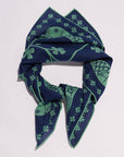 Lucky Jade Fish 100% Cotton Hand Printed Square Bandana