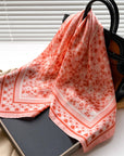 Pink Polka Dots Satin Scarf