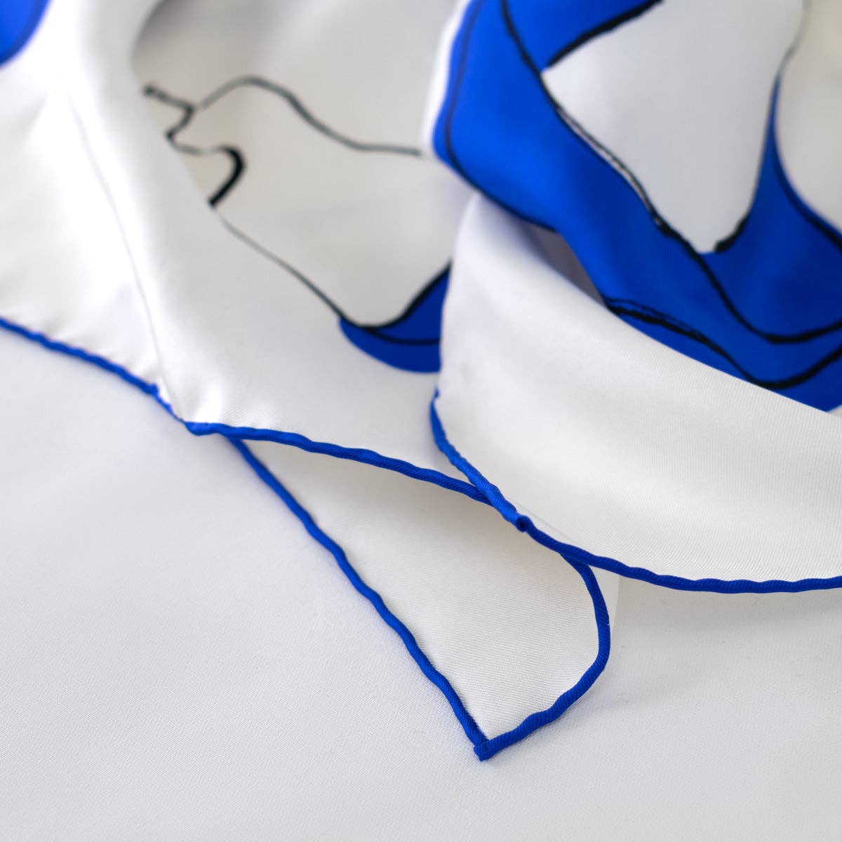 Still Life Pear Drawing 100% Silk Hand Printed Bandana Scarf