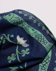 Lucky Jade Fish 100% Cotton Hand Printed Square Bandana
