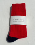 Classic Cashmere Socks: Poppy Red
