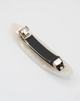 Spiral French Barrette Hair Clip in Iridescent White: Iridescent White