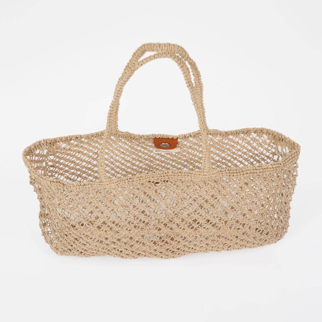 Amara Large Jute Bag- Natural: Beige
