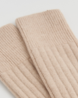 Milky Tea Beige Merino Bed Socks: Milky Tea Beige