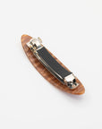 Spiral French Barrette Hair Clip in Caramel