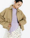 Cotton Mouldable Collar Casual Jacket