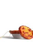Pastel De Nata Glass Decoration, 7cm