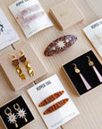 Brown Caramel Hair Slides - Set of 2