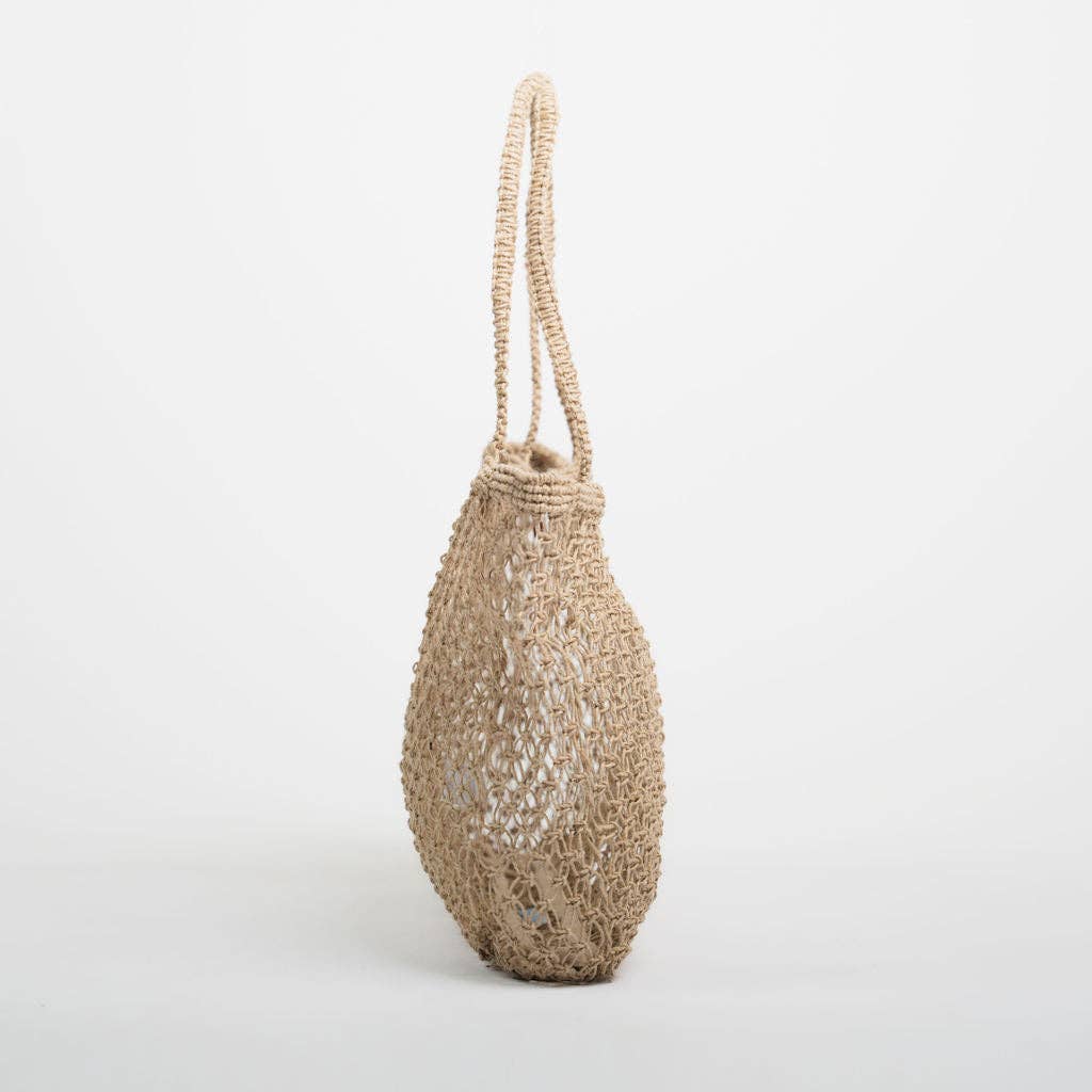 Amara Large Jute Bag- Natural: Beige