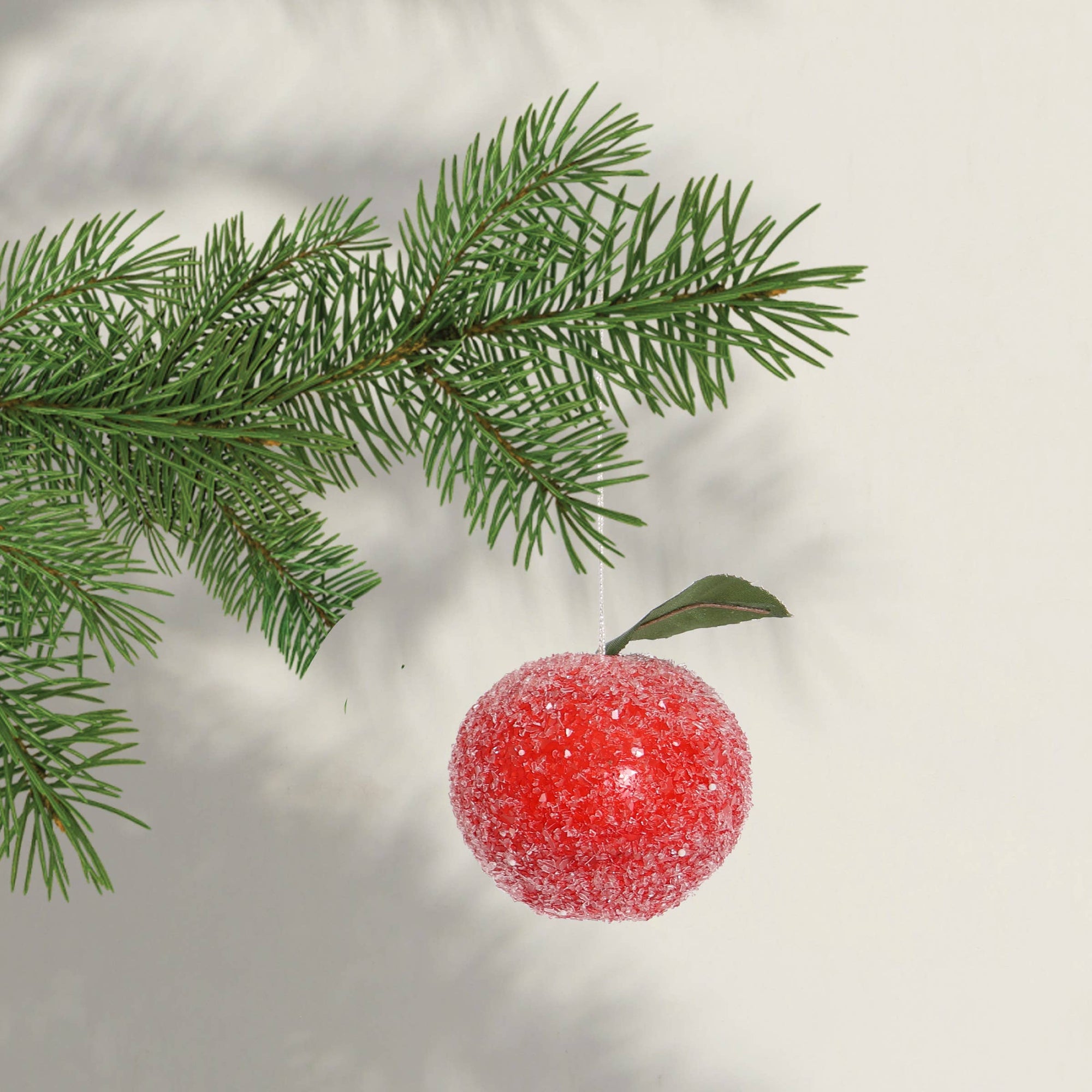 Frosted Apple Christmas Decoration