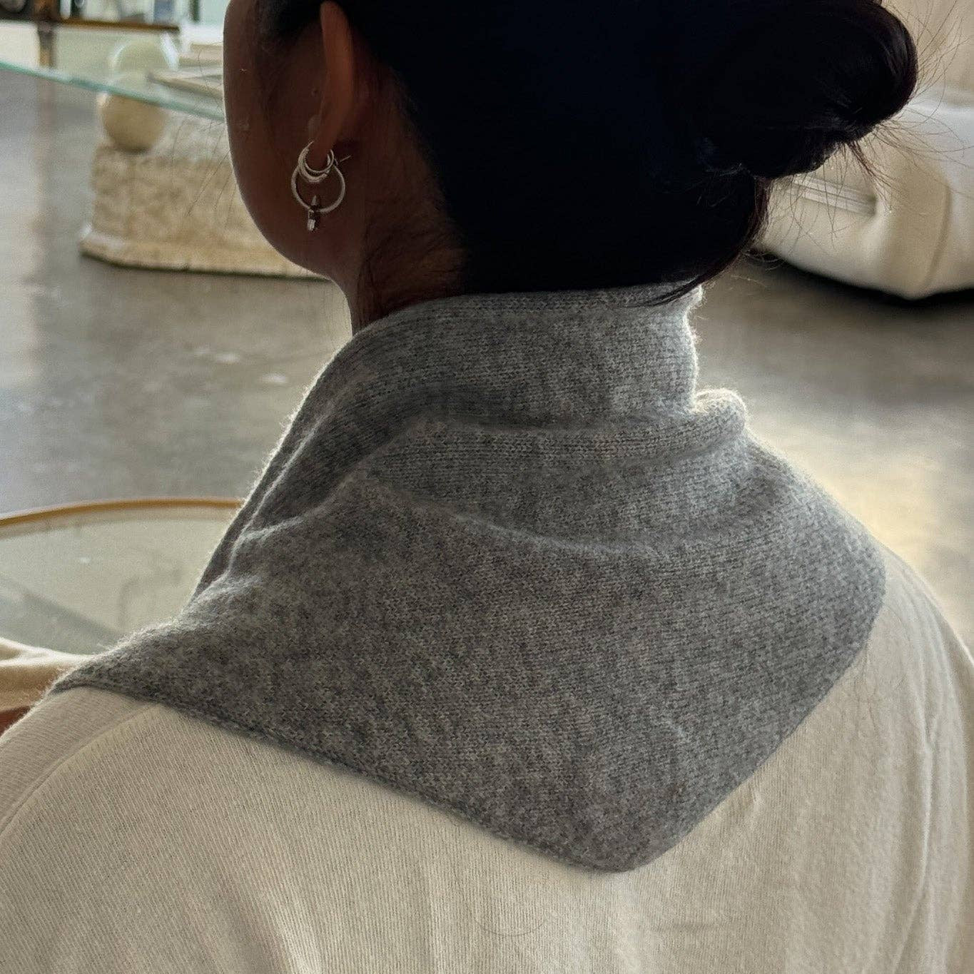 Cashmere Bandana: HT. Grey