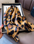 Leopard Printed Silk Scarf