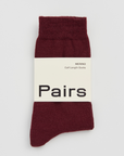 Dark Plum Merino Socks: Burgundy