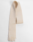 Fringed scarf: Bianco Naturale