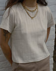 Florence Tee - Sand Pointelle