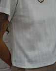 Florence Tee - White Pointelle