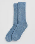 Lido Blue Ultra Soft Alpaca Ribbed Bed Socks