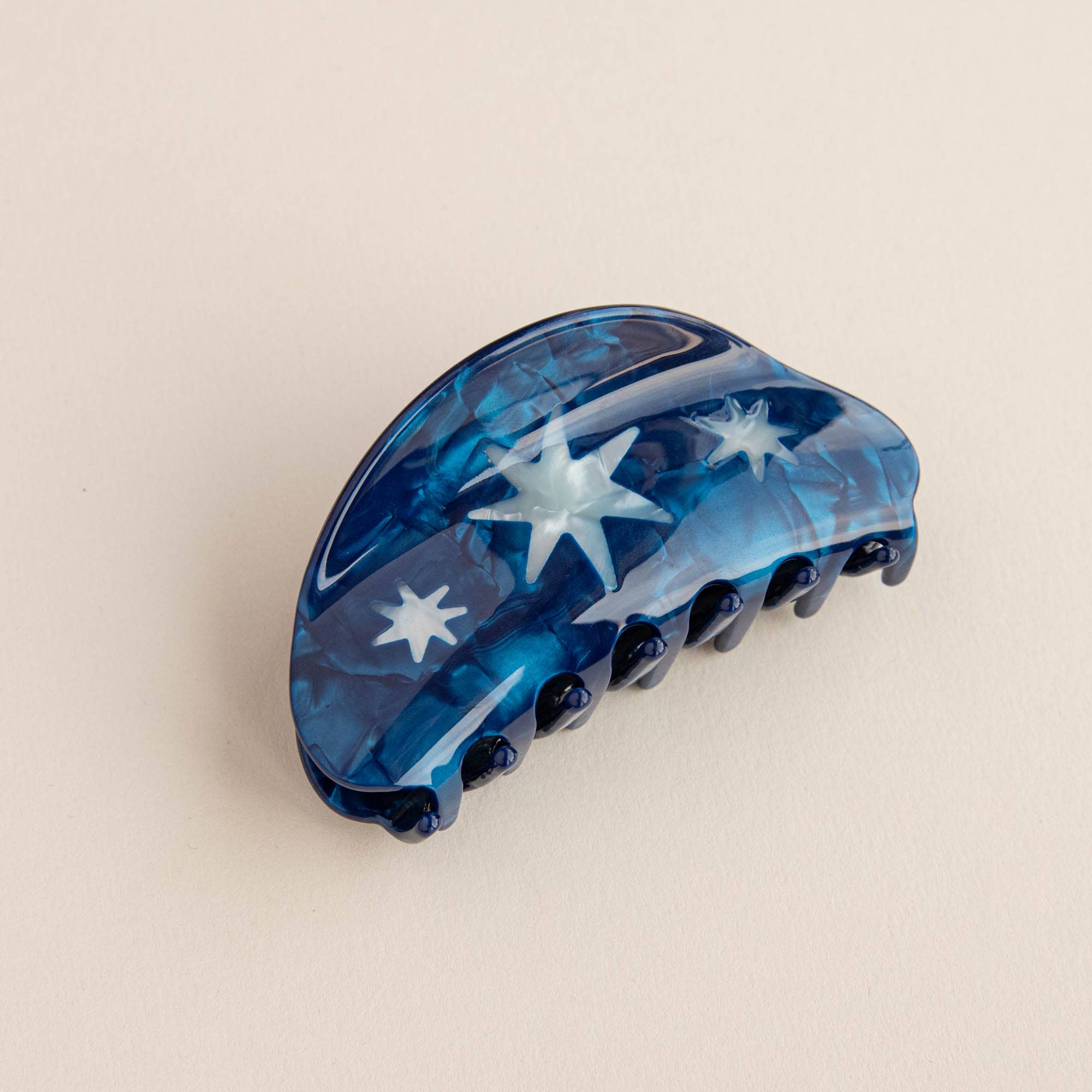 Hand Drawn Star Medium Hair Claw Clip