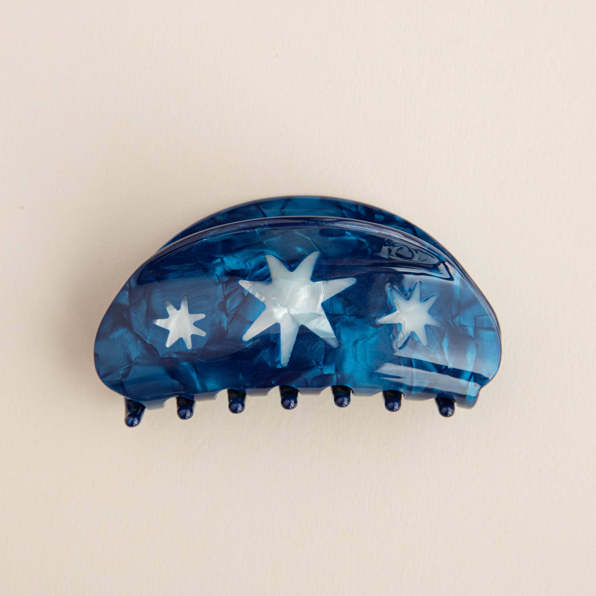 Hand Drawn Star Medium Hair Claw Clip