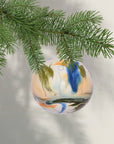 Marble Effect Bauble - Olive, Amber & Cobalt