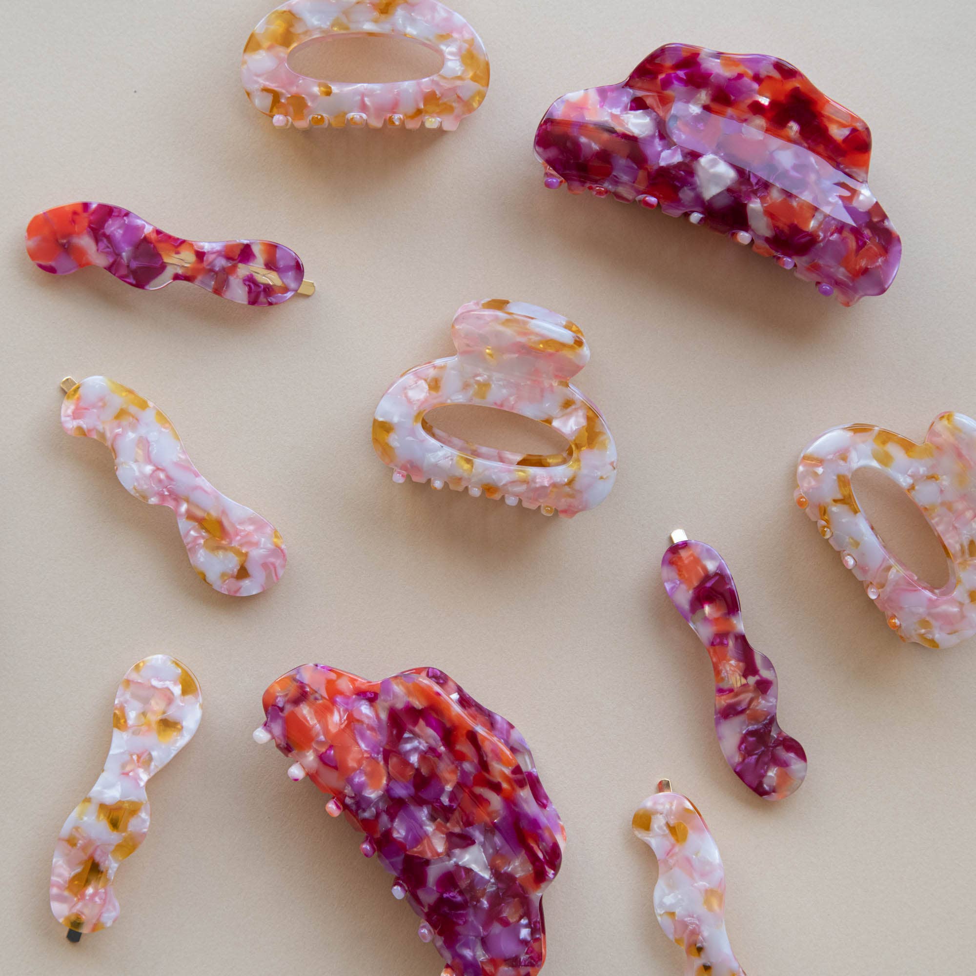 Speckle Hair Slides - Set of 2