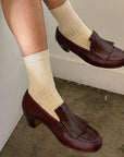 Her Socks Combed Cotton Rib Porcelain