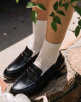 Her Socks Combed Cotton Rib Porcelain