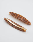 Brown Caramel Hair Slides - Set of 2
