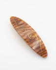 Spiral French Barrette Hair Clip in Iridescent White: Iridescent White