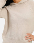 Hoodie-style sweater: Beige