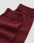 Dark Plum Merino Socks: Burgundy