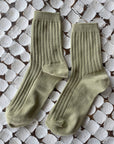 Her Socks Combed Cotton Rib Avocado