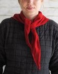Merino Wool Triangle Scarf: Scarlet Red