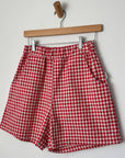 City Shorts: Red Gingham