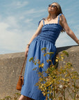 Nancy Dress - Cornflower (Washed Cotton)