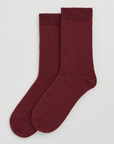 Dark Plum Merino Socks: Burgundy