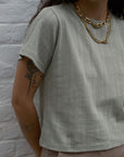 Florence Tee - Sage Pointelle