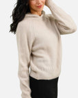 Hoodie-style sweater: Beige