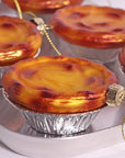 Pastel De Nata Glass Decoration, 7cm