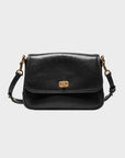 Leather Envelope Bag: Black