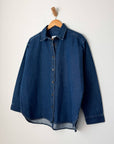 Owen Heavy Denim Shirt: DARK DENIM