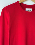 Pointelle Fundamental Tee: Red Apple