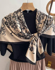 Forest Print Large Satin Scarf
