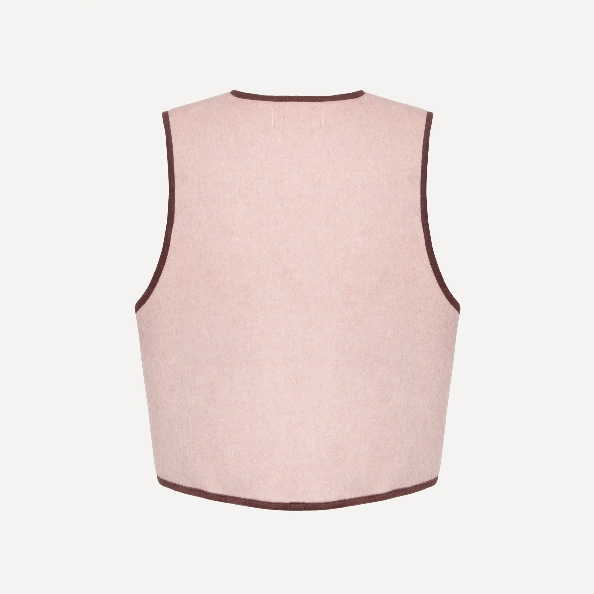 Gilet/Waistcoat - Pink Wool