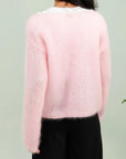 V Neck Cardigan - Pastel Pink