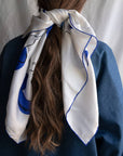 Still Life Pear Drawing 100% Silk Hand Printed Bandana Scarf
