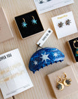 Hand Drawn Star Medium Hair Claw Clip