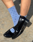 Patterned Sneaker Socks: POLKA DOT - BLUE/NAVY